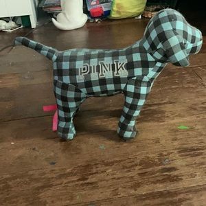 Blue plaid PINK dog